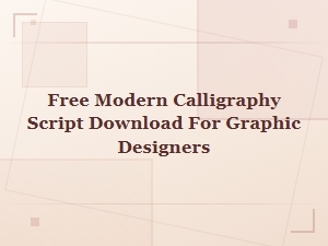Free Modern Calligraphy Script Fonts for Graphic Designers